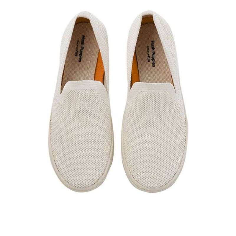 Sepatu slip on wanita hush puppies original murah  sepatu putih the good loafer