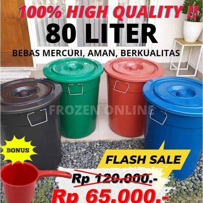 Ember Plastik Air 80 Liter / Gentong Bak Mandi / Tong Air Plastik Cuci