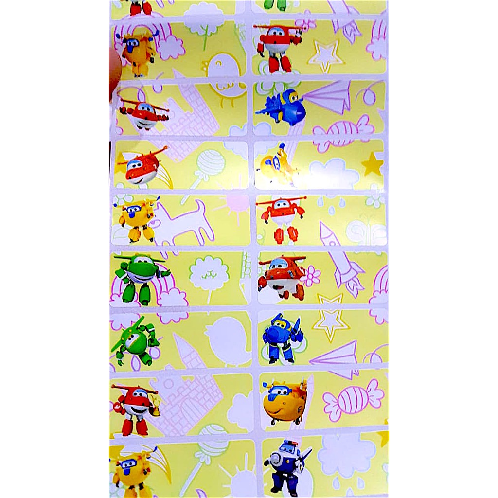 

Label nama anti air stiker waterproof Yellow Planes
