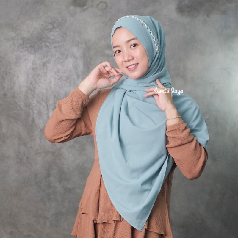 Pashmina Tali Instan Payet Diamond Strech Elastis Premium Pasmina Pesta Bando Swarosky Realpict Original PashminaPesta-Wardah