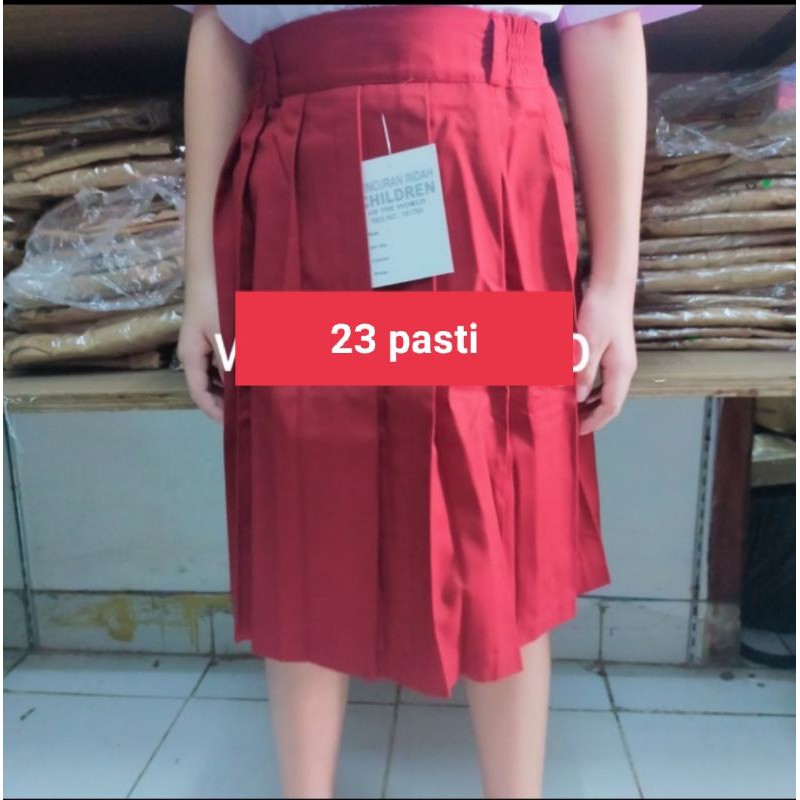 seragam rok SD merah pendek/rok SD merah