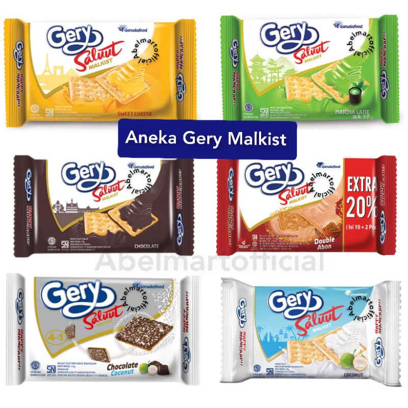 

GERY MALKIST / GERY SALUUT / GERY SALUT / GERY SALUUT MALKIST KEJU / GERY SALUUT MALKIST COKELAT / GERY SALUUT MALKIST MATCHA / GERY SALUUT MALKIST COKELAT KELAPA / GERY MALKIST ABON