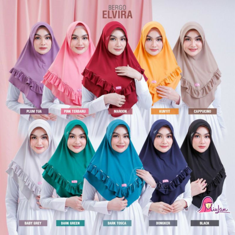 Bergo Elvira miulan/bergo instan/bergo miulan