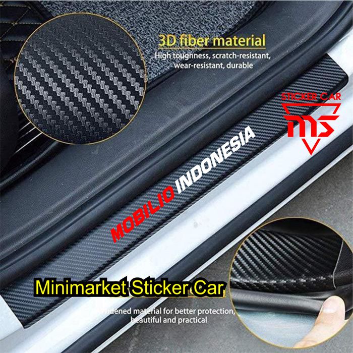 promo stiker mobilio indonesia karbon kevlar 3d protector sticker 4pcs - Abu-abu Keren