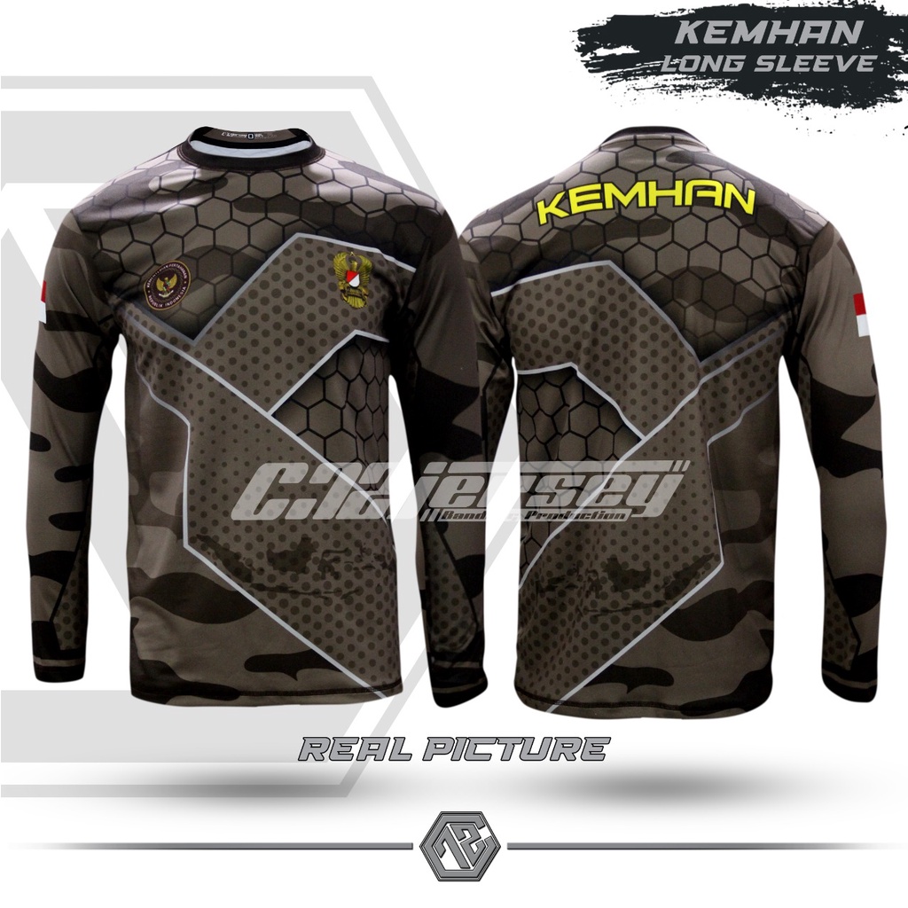 KAOS JERSEY KEMHAN LENGAN PANJANG FULLPRINT / JERSEY KEMENHAN LENGAN PANJANG FULLPRINT PREMIUM