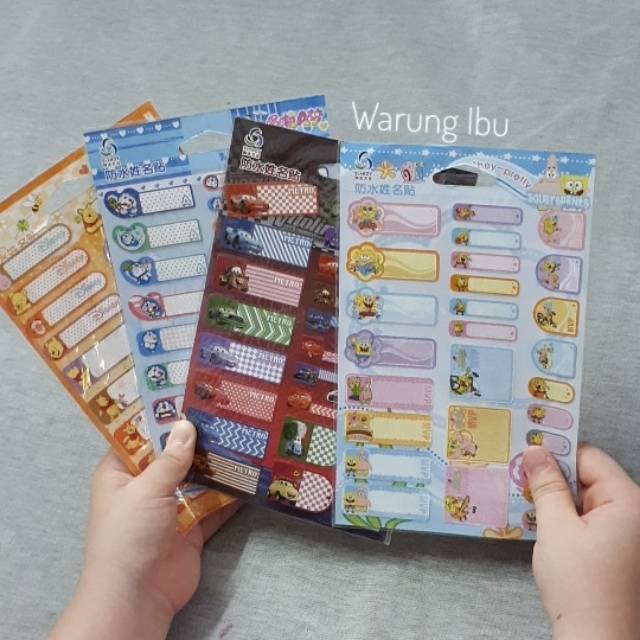 

Stiker Waterproof Label Nama Anak Karakter Anak Cowok