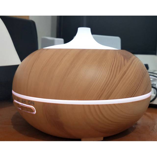 Pelembab udara difuser LED Colour Big size kayu  humidifier Diffuser Aromatherapy Wooden aromaterapi