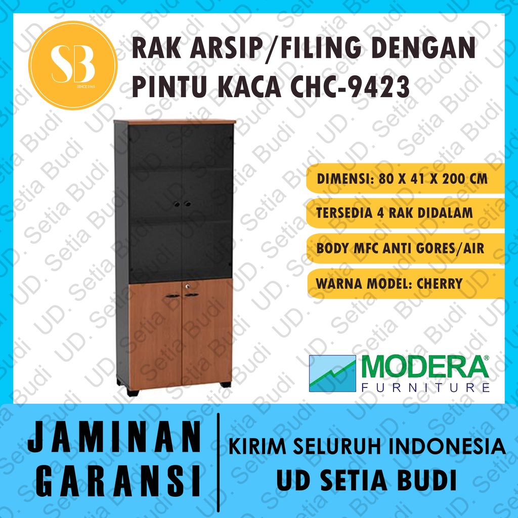 Lemari Arsip /  Filing Cabinet + Pintu Kaca Modera CHC-9423 C-Class