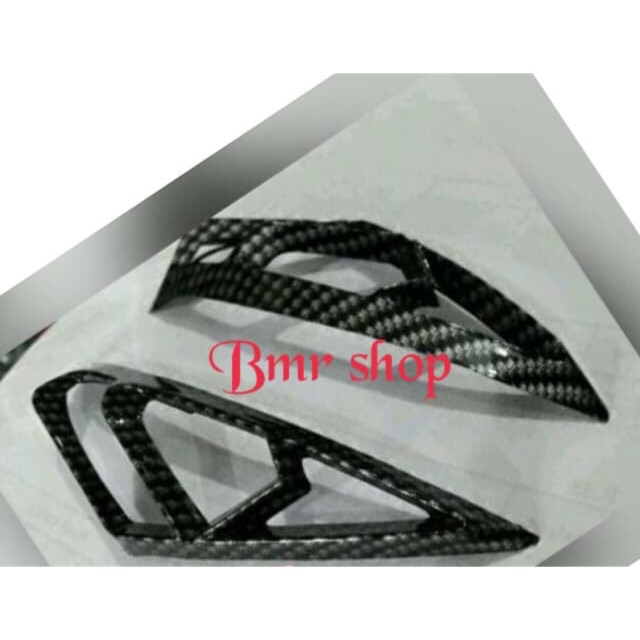 Tutup lampu senja depan aerox 155 merk nemo karbon cover lampu senja depan aerox 155 merk nemo