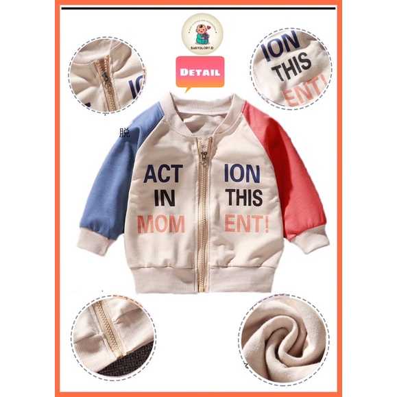 Babyglory.id ✨Jaket Anak Cowok Cewek Unisex Import / Jaket Bayi Anak / Jaket Sleting Korea Anak Bayi