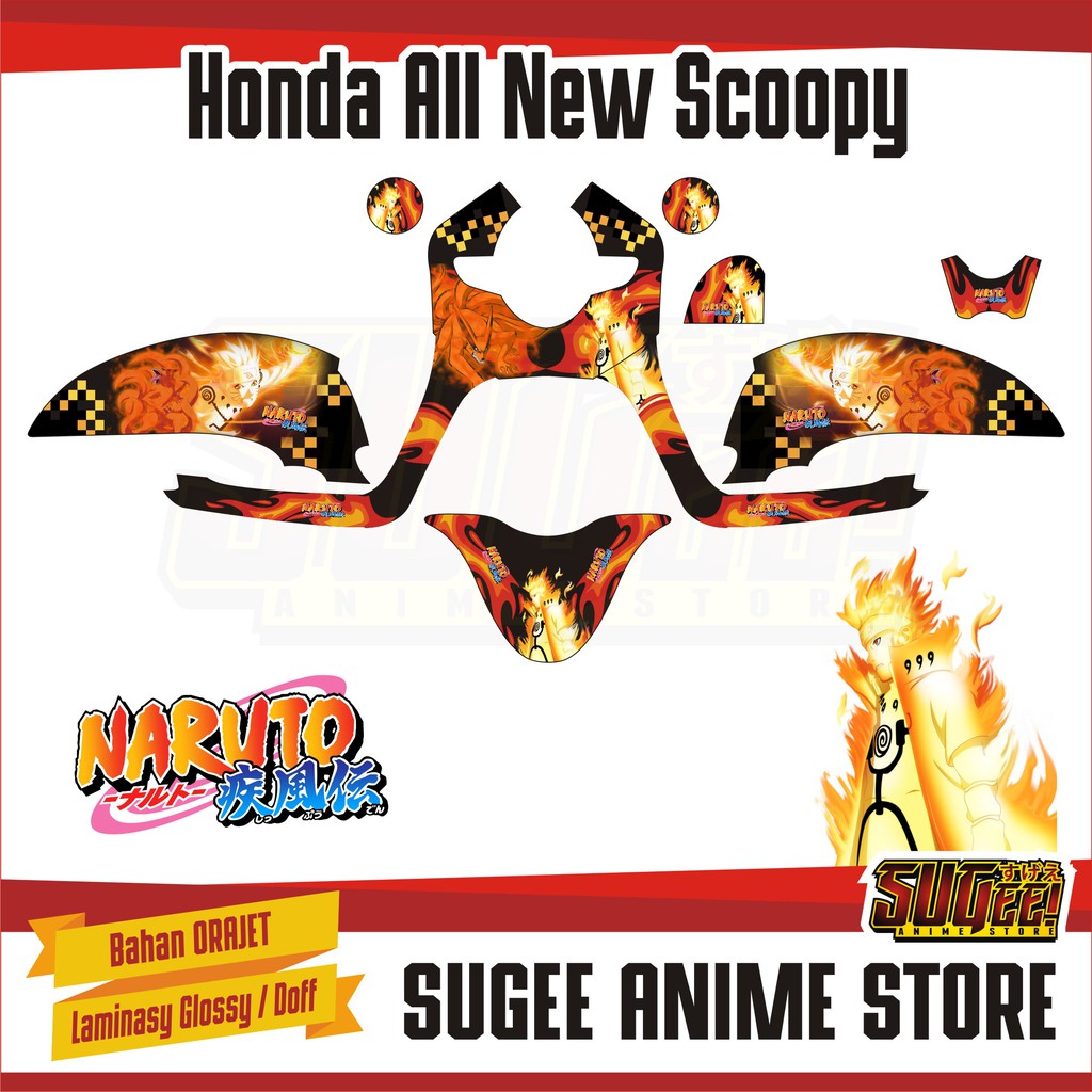 Sticker Anime Decal Motor Honda All New Scoopy Naruto Shopee Indonesia