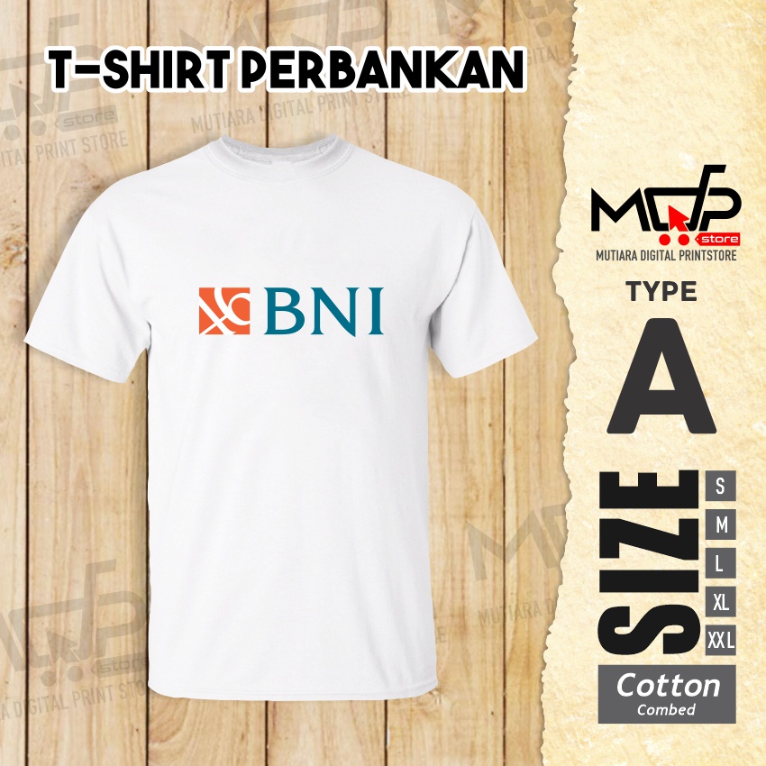 BAJU KAOS BANK BCA BRI BNI BSI BJB MANDIRI MEGA PERBANKAN MDPRINTSTORE