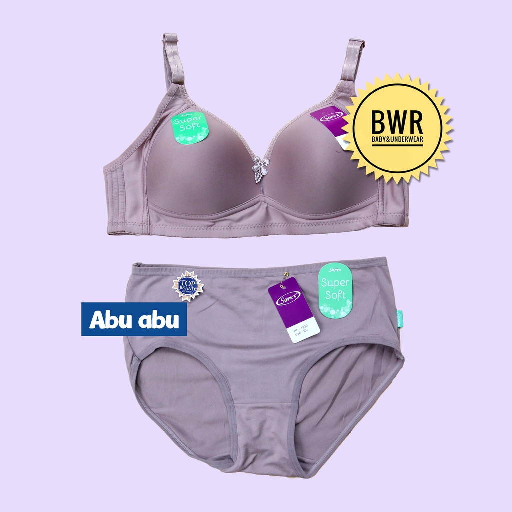 Bra Set Sorex 17239 + CD 1239 | Setelan Pakaian Dalam Sorex Casual Pilih Warna - Bwr IX