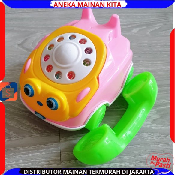 MAINAN ANAK MOBIL MOBILAN TELEPHONECAR  KRING LT-199 BUS CAR TARIK BERJALAN BUNYI KRING Aneka_Mainan