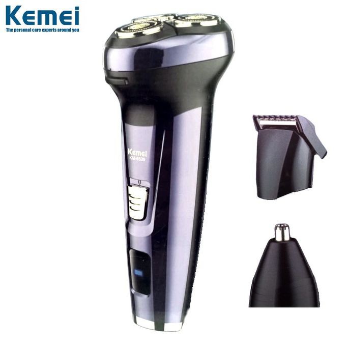 Kemei KM 6539 Clipper Trimmer Shaver dan Alat cukur bulu hidung 3 in 1