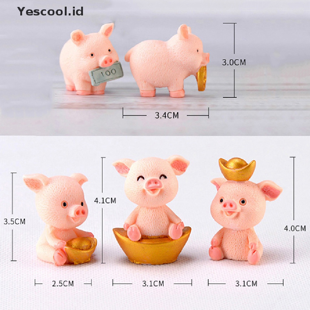 (Yescool) Miniatur Babi Fortune Untuk Dekorasi Rumah Boneka