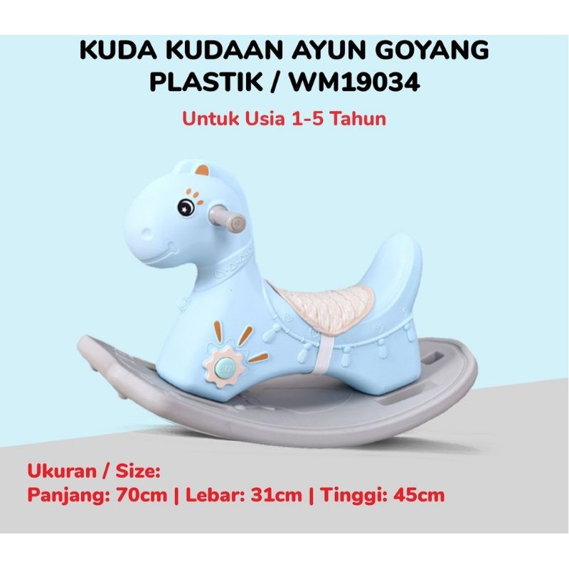 MAINAN ROCKING HORSE KUDA / KUDA KUDAAN AYUN GOYANG PLASTIK