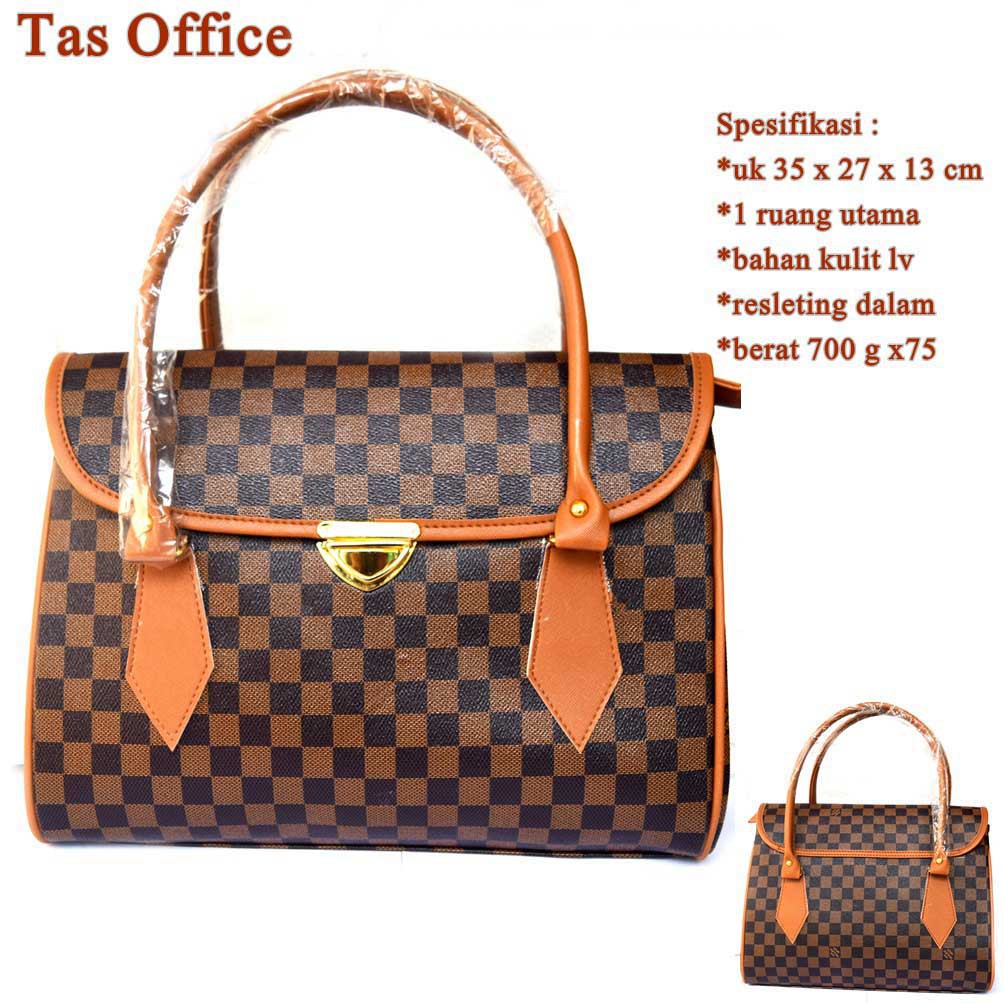 

Handbag Kulit Office Big Coklat Damier