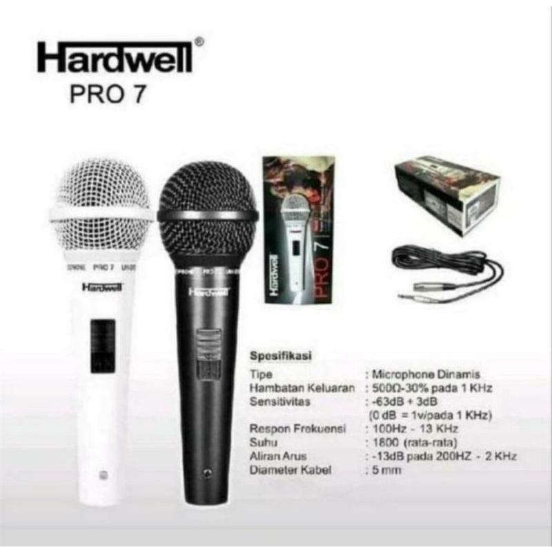 Mic Kabel Hardwell PRO7 Microphone Kabel Pro 7 Original
