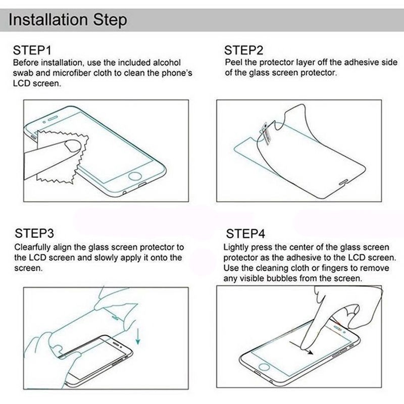 Tempered Glass Pelindung Layar 9H HD Anti Gores untuk iPhone 6 / 7 / 8 / 6S Plus