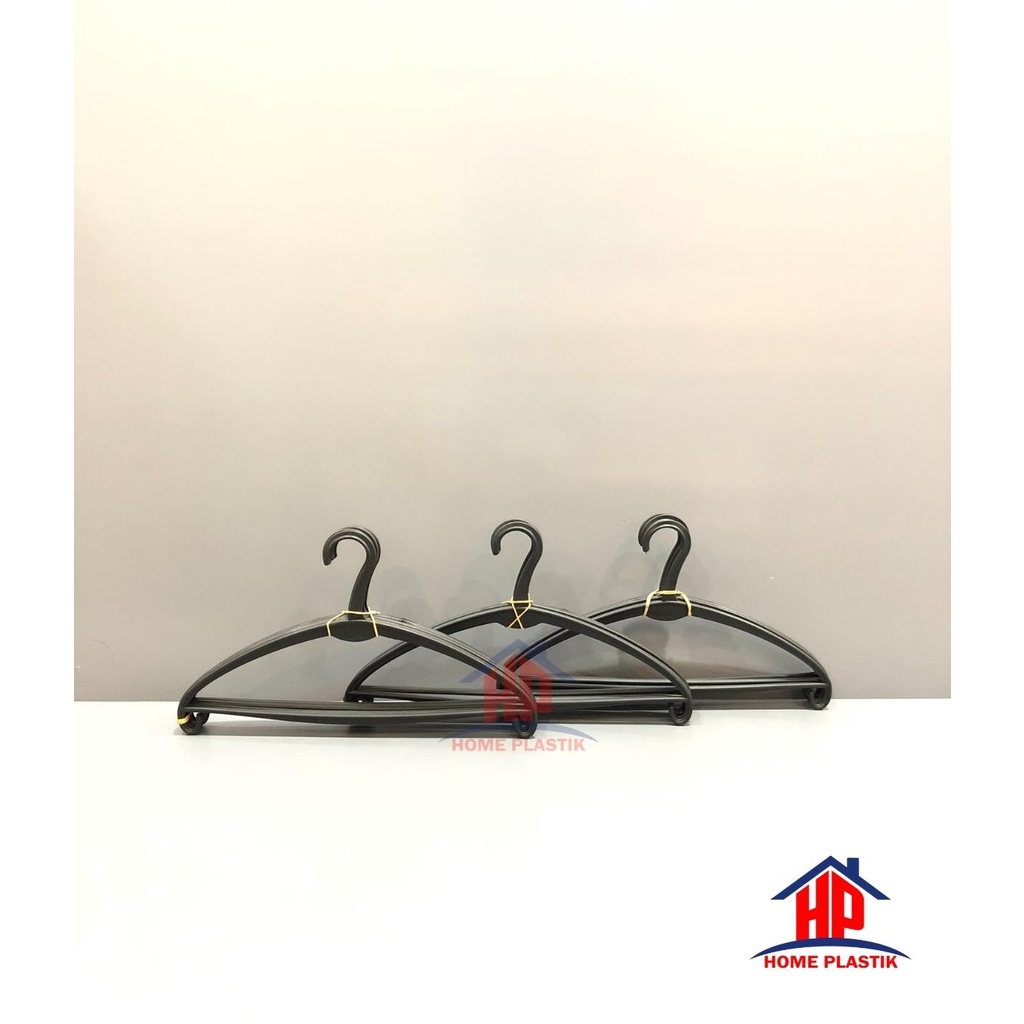 OLYMPLAST - Hanger Plastik Tebal  / Gantungan Baju Plastik / Gantungan Baju Tebal Isi 5 Pcs