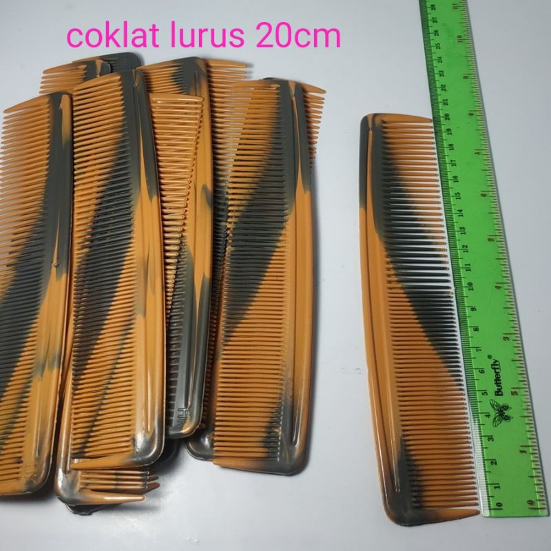 Sisir Rambut Gagang Motif Garis / Sisir Warna Sovenir Sisir Kutu Serit Sisir Ujung Lancip Sisir Saku