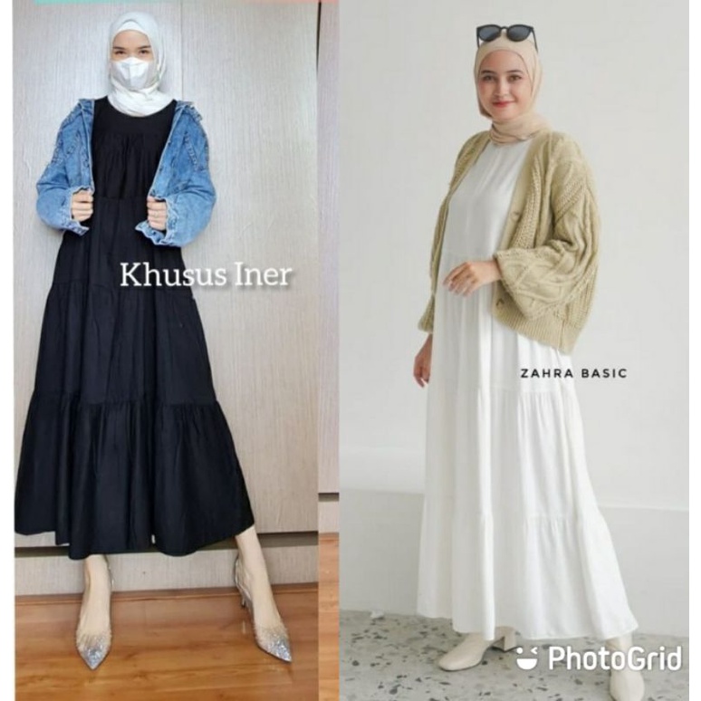 iner dress daleman gamis tanpa lengan