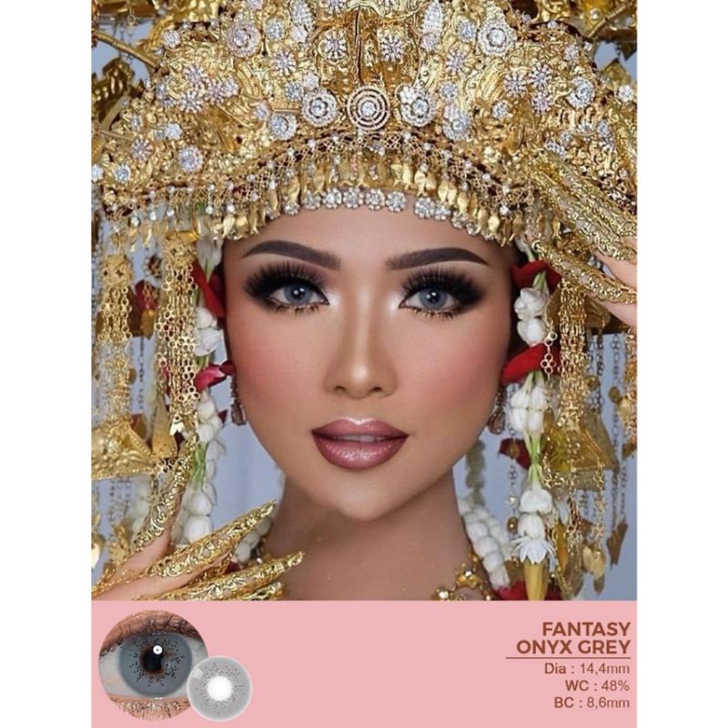 Softlens LIVING COLOR FANTASY 14.4 MM ONYX GREY MINUS -0.50 S.D -6.00 by IRISLAB