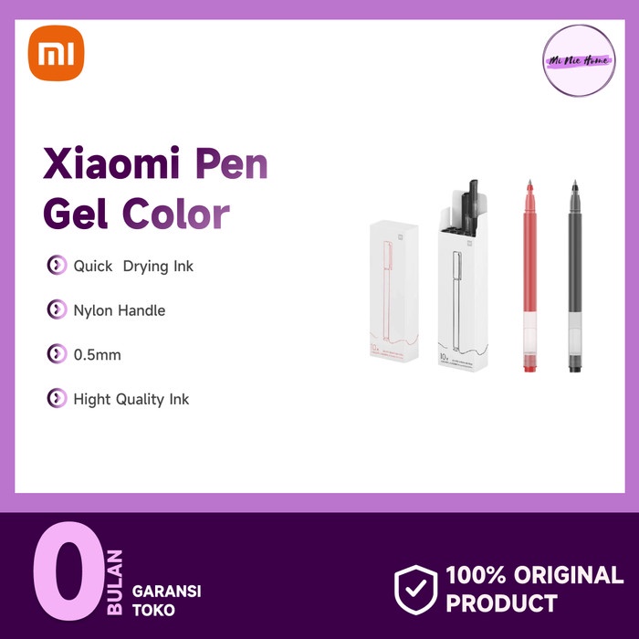 

CODE473 Pulpen Tulis Xiaomi Super Durable Gel Color Isi 10pcs Pena Gel - Hitam