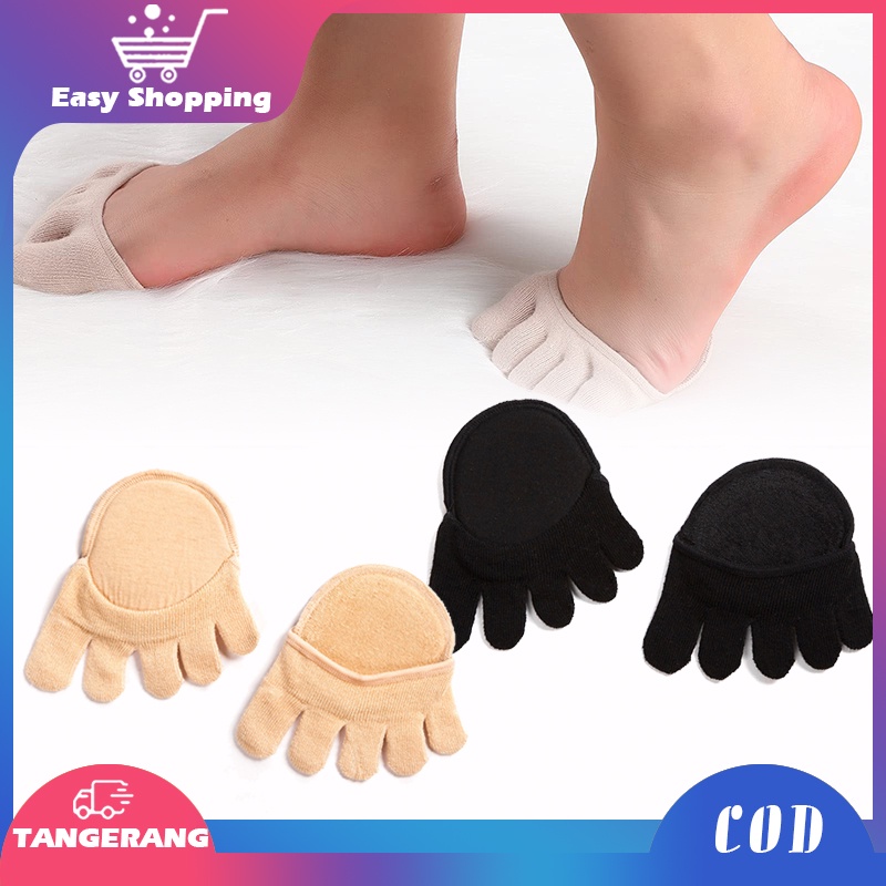 Sepasang Kaos Kaki Setengah Telapak/Kaos Kaki Bantalan Kaki/Half Insoles Pads/Finger Socks