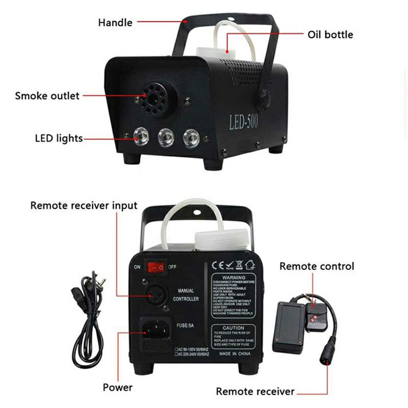 M Sistem Fogger Panggung Stage Machine Ejector With RGB LED KY-LED500