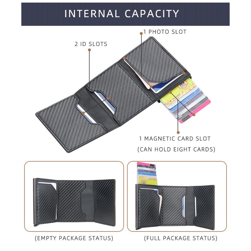 ORIGINAL BAELLERRY K9142 DOMPET KARTU LONTAR DENGAN PENUTUP MAGNET BAHAN KULIT PU HIGH GRADE