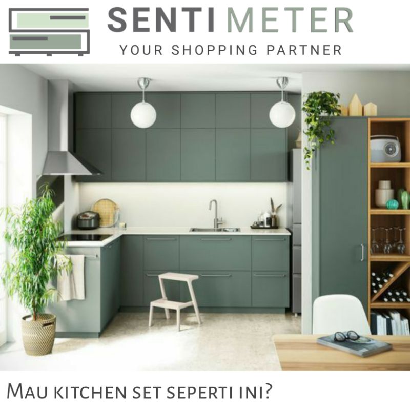 Kitchen Set HPL Kayu/ Kitchen Set Custom / Rak Piring Pintu / Lemari Dapur Modern Minimalis