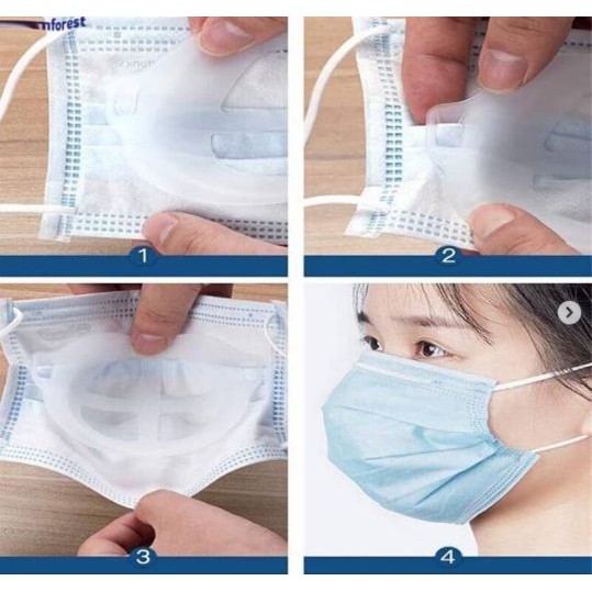 Penyangga Masker 3D Mask Bracket Sirkulasi Udara Anti Pengap Penyangga Masker Silikon