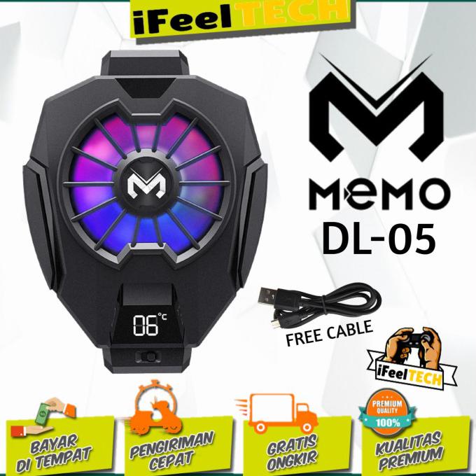 Jual COD ORIGINAL MEMO DL05 FANCOOLER RADIATOR PENDINGIN HP GAMING