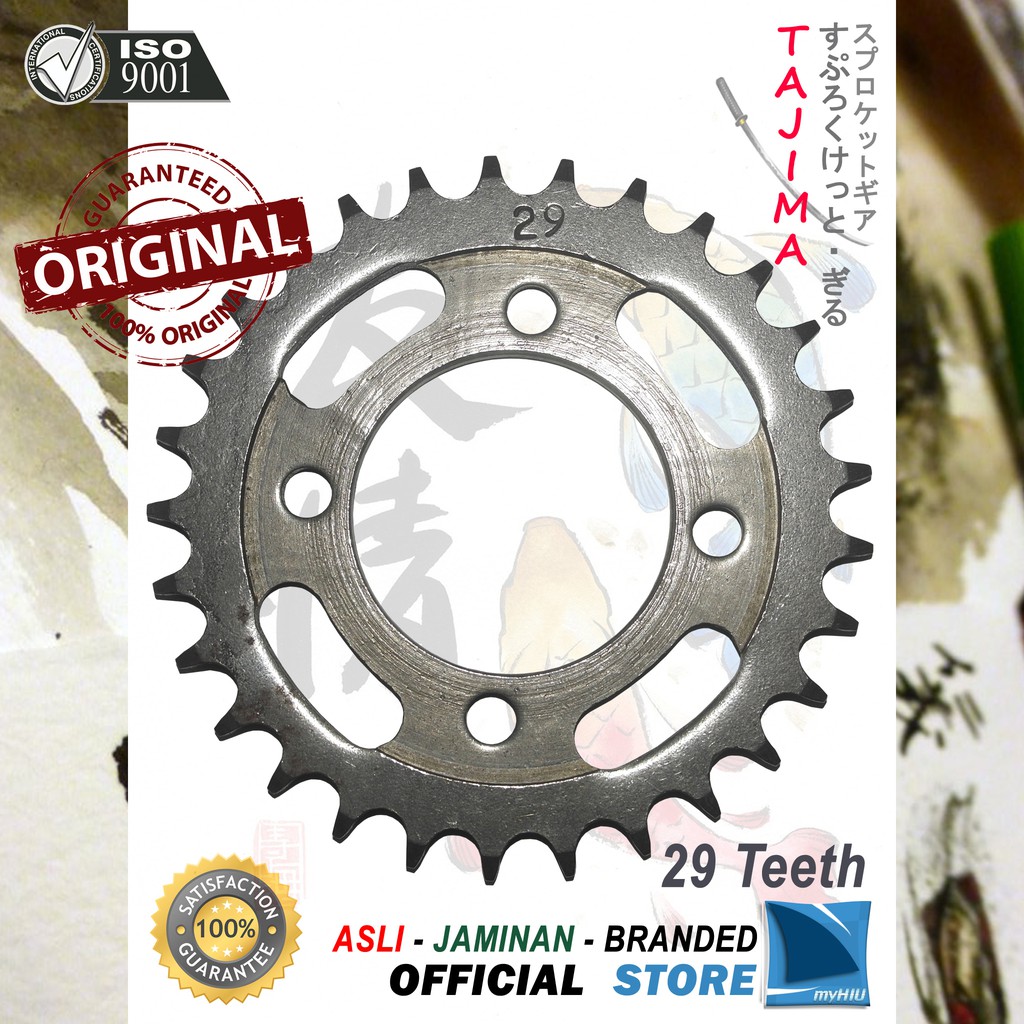 Gigi Tarik 28T ~ 39T SUZUKI Satria 2 Tak, FU Barong Gir Belakang - Rear Sprocket Gear TAJIMA