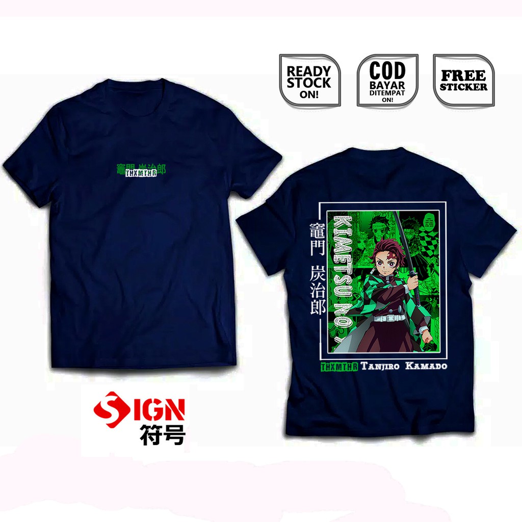 KAOS TANJIRO KAMADO KIMETSU NO YAIBA KYODAI NO KIZUNA ANIME MANGA  BAJU JEPANG NEZUKO KAMADO ZENITSU