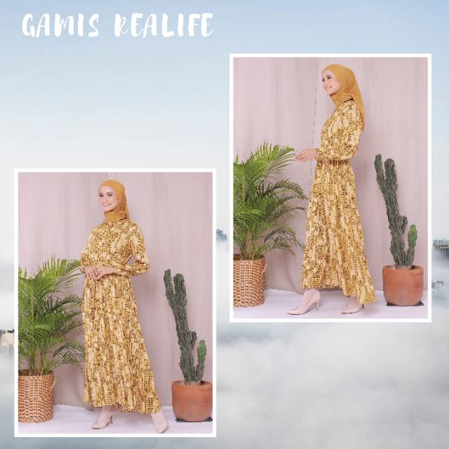 TERMURAH! HOMEY DRESS MOTIF ETNIK-GAMIS REALIFE BAHN KATUN RAYON BERKUALITAS-GAMIS CANTIK-BESTSELLER