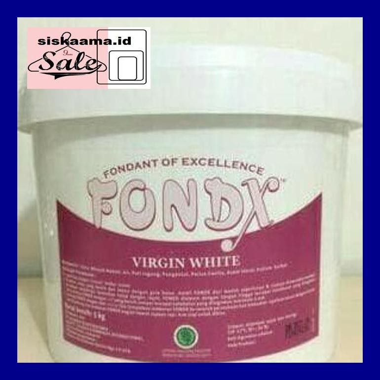 

A40D0Yh Fondx Virgin White, Fondant 5Kg (Khusus Gojek, Jne Jangan Atc) D50Tr40V
