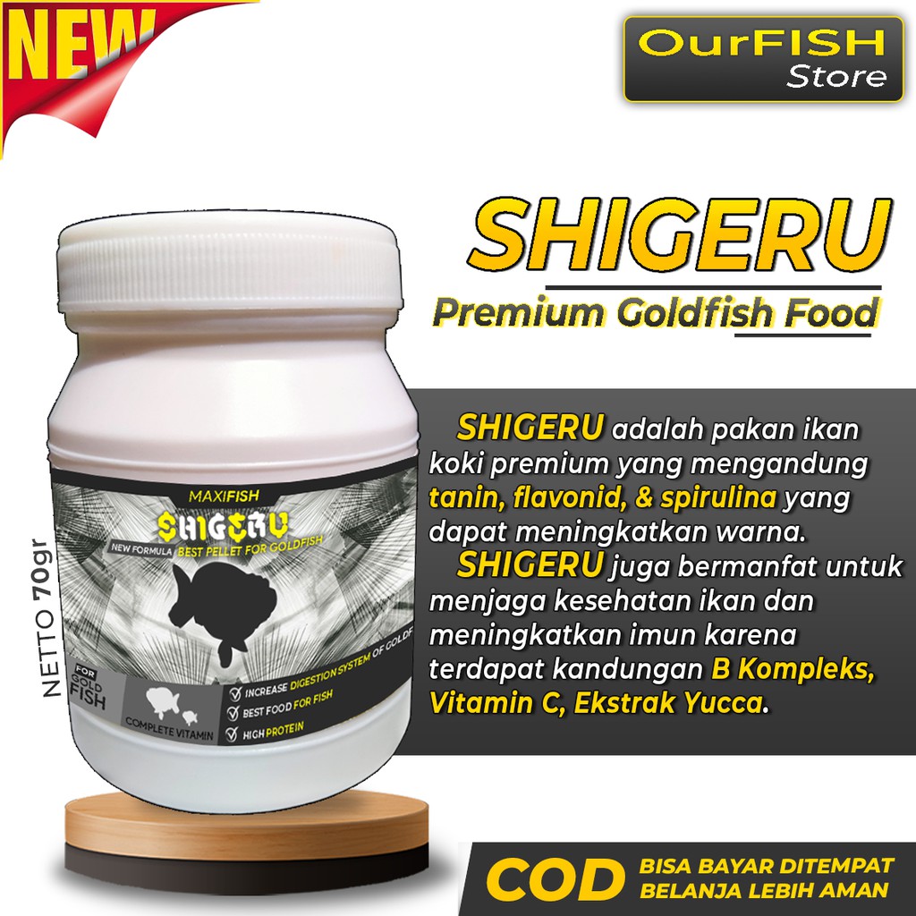 OURFISH - Pakan Ikan Mas Koki Shigeru Goldfish Oranda Ranchu Ryukin Rancu Mutiara Koi Blitar