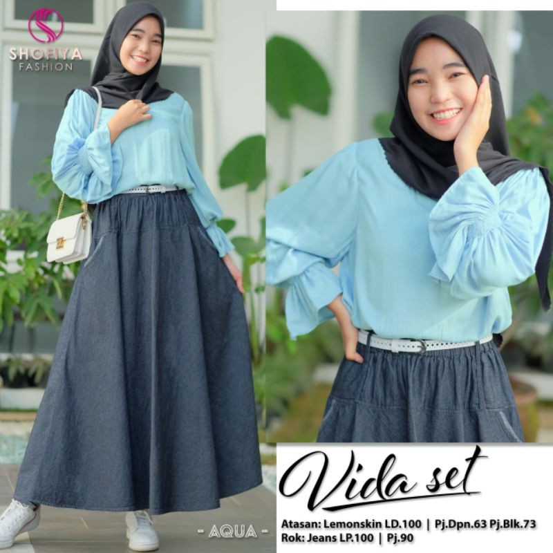 Vida Set By:Sofia/Gamis/Dress/Gamis Murah/Dress Muslim/Fashion Muslim Wanita Set