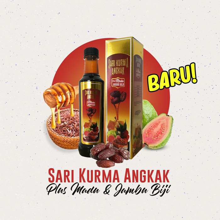 

Sari Kurma Angkak Plus Madu jambu biji 470gr CV SYIFA