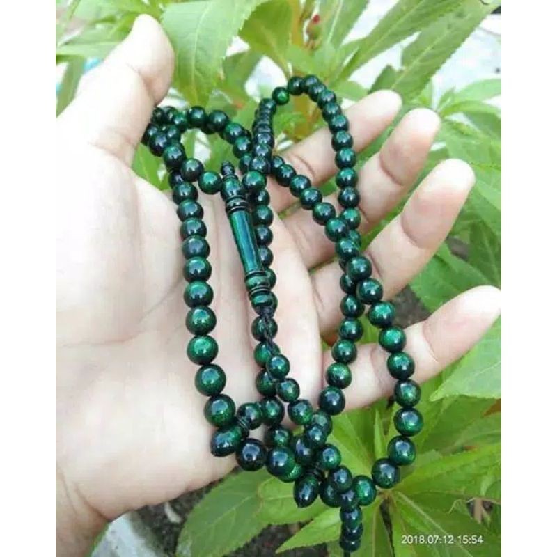Tasbih tali arus hijau tasbih akar bahar asli