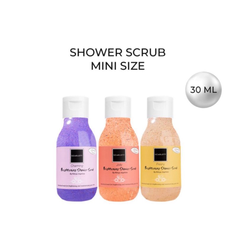 Scarlett Brightening Bodyshower, sabun mandi cair scarlet, ukuran mini, original & murah meriah