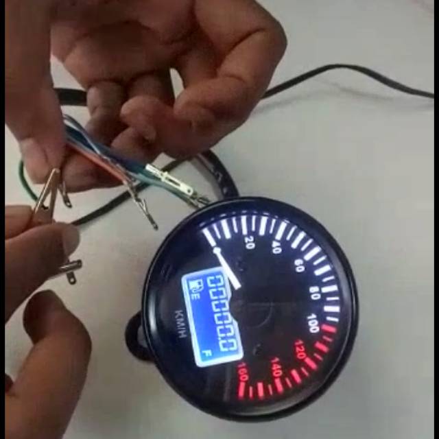 Speedometer bulat custom led motor indikator RPM bensin sen netral - spedometer cb gl Tiger megapro