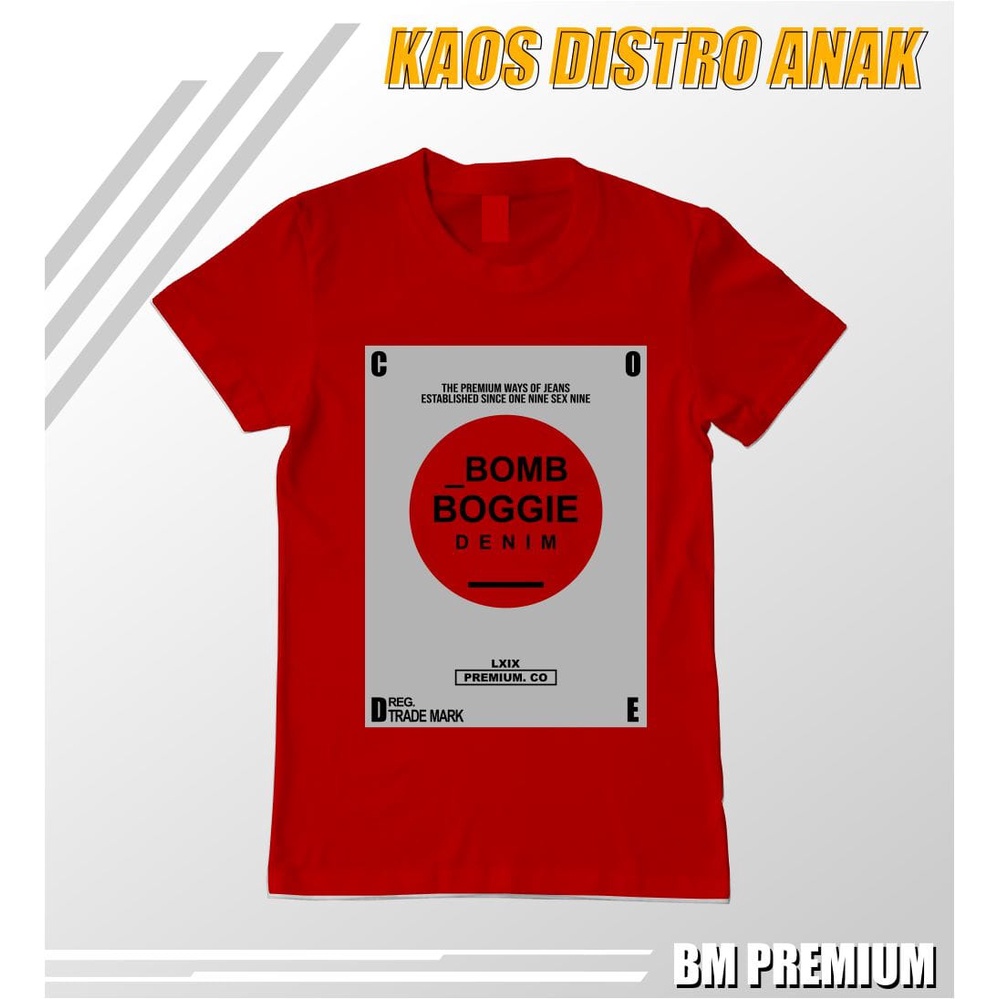 KAOS BOOMBOGIE ORIGINAL/KAOS DISTRO PREMIUM KIDS MOTIF 1 BUAT PEMILIHAN WARNA KAOS ADA DI VARIASI