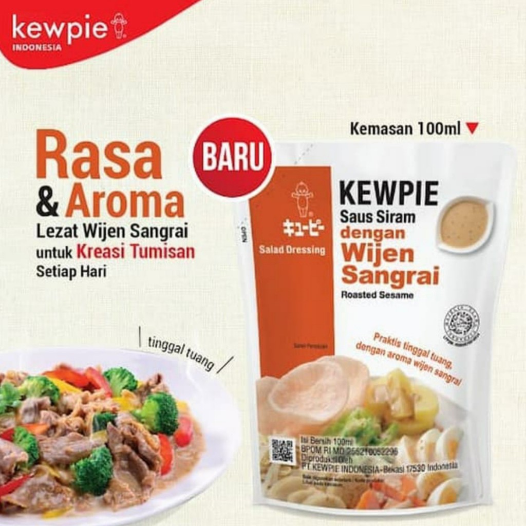 [HALAL] Kewpie Saus Siram dengan Wijen Sangrai / Salad Dressing 25ml / 100ml Kyupi Saset Sachet