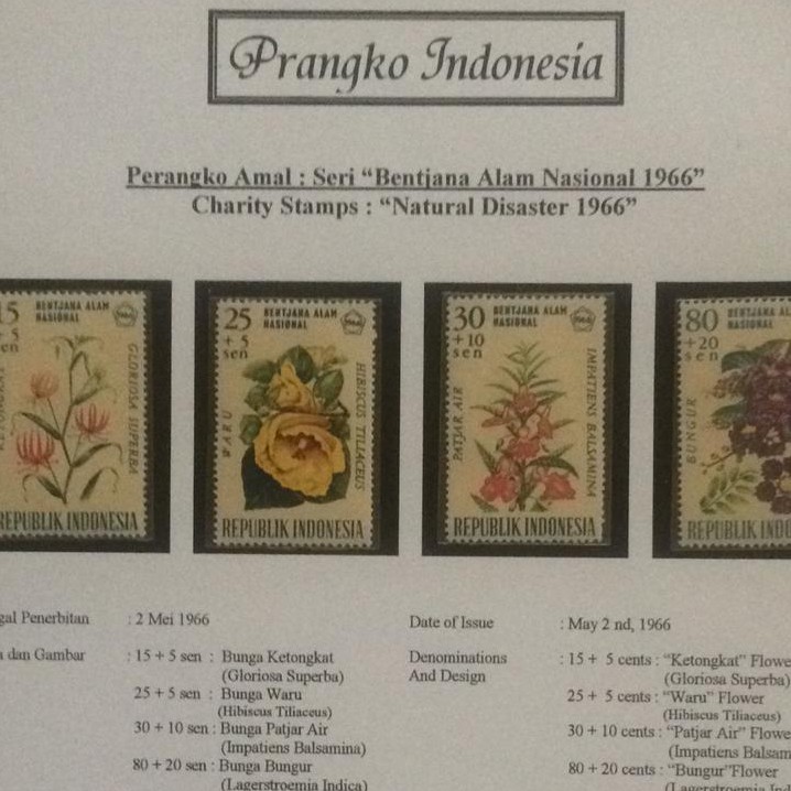 

Prangko Indonesia "Bencana Alam Nasional" th1966