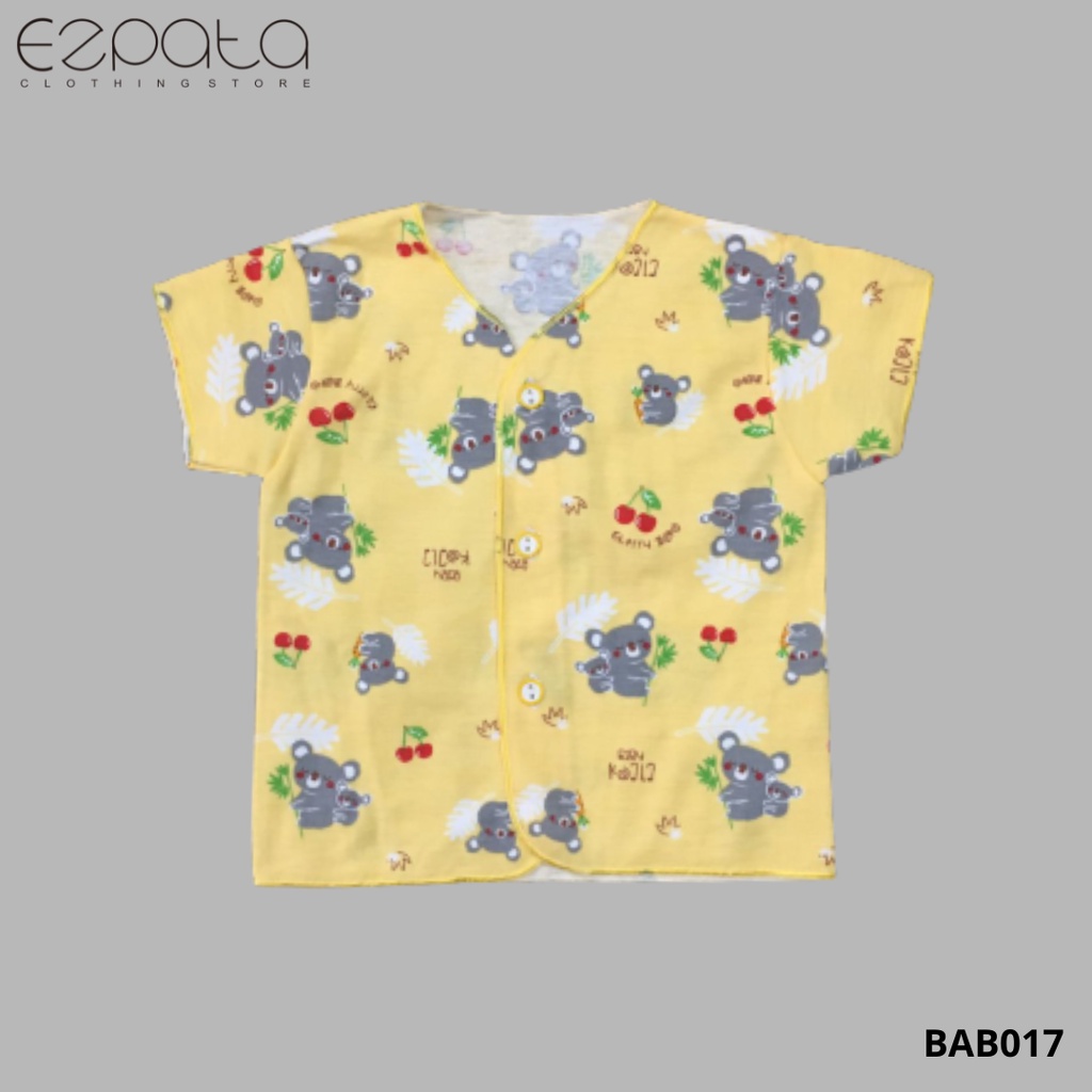 Ezpata Baju Bayi Baru lahir Lengan Pendek Usia 0-3bulan Unisex Random