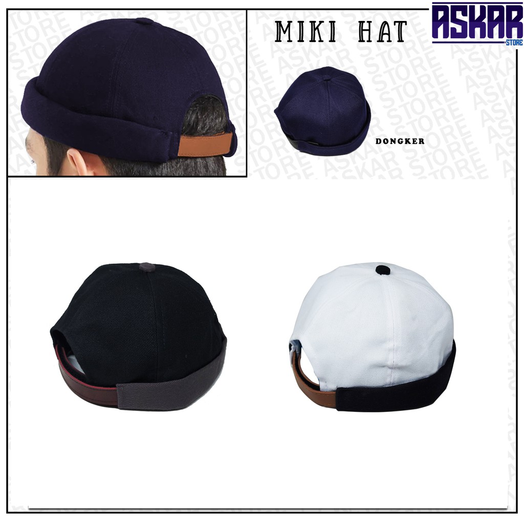 Topi peci miki hat polos dewasa peci uas mikihat peci kekinian